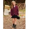imageGRACE KARIN Girls Sweater Cardigan Uniform Zip Up Knit Fall Kid Jacket Size 614Burgundy