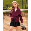 imageGRACE KARIN Girls Sweater Cardigan Uniform Zip Up Knit Fall Kid Jacket Size 614Burgundy