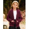 imageGRACE KARIN Girls Sweater Cardigan Uniform Zip Up Knit Fall Kid Jacket Size 614Burgundy