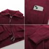 imageGRACE KARIN Girls Sweater Cardigan Uniform Zip Up Knit Fall Kid Jacket Size 614Burgundy