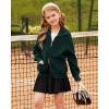 imageGRACE KARIN Girls Sweater Cardigan Uniform Zip Up Knit Fall Kid Jacket Size 614Dark Green