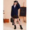 imageGRACE KARIN Girls Sweater Cardigan Uniform Zip Up Knit Fall Kid Jacket Size 614Navy Blue