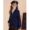 imageGRACE KARIN Girls Sweater Cardigan Uniform Zip Up Knit Fall Kid Jacket Size 614Navy Blue