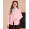 imageGRACE KARIN Girls Sweater Cardigan Uniform Zip Up Knit Fall Kid Jacket Size 614Pink