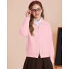 imageGRACE KARIN Girls Sweater Cardigan Uniform Zip Up Knit Fall Kid Jacket Size 614Pink