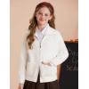 imageGRACE KARIN Girls Sweater Cardigan Uniform Zip Up Knit Fall Kid Jacket Size 614White