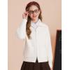 imageGRACE KARIN Girls Sweater Cardigan Uniform Zip Up Knit Fall Kid Jacket Size 614White