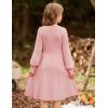 imageGRACE KARIN Girls Sweater Dress Bow Collar Pleated Skirt 614Y Back to School Outfit Knit Fall Winter DressLight Pink