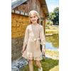 imageGRACE KARIN Girls Sweater Dress Fall Winter Long Sleeve 2 Layer Knitted Dresses Size 614Cream