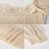 imageGRACE KARIN Girls Sweater Dress Fall Winter Long Sleeve 2 Layer Knitted Dresses Size 614Cream