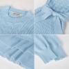 imageGRACE KARIN Girls Sweater Dress Fall Winter Long Sleeve 2 Layer Knitted Dresses Size 614Light Blue