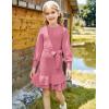 imageGRACE KARIN Girls Sweater Dress Fall Winter Long Sleeve 2 Layer Knitted Dresses Size 614Peach Pink