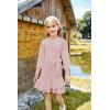 imageGRACE KARIN Girls Sweater Dress Fall Winter Long Sleeve 2 Layer Knitted Dresses Size 614Pink