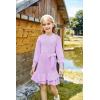 imageGRACE KARIN Girls Sweater Dress Fall Winter Long Sleeve 2 Layer Knitted Dresses Size 614Purple