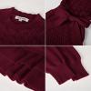 imageGRACE KARIN Girls Sweater Dress Fall Winter Long Sleeve 2 Layer Knitted Dresses Size 614Wine Red