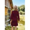 imageGRACE KARIN Girls Sweater Dress Fall Winter Long Sleeve 2 Layer Knitted Dresses Size 614Wine Red