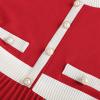 imageGRACE KARIN Girls Sweater Fall Dress Long Sleeve Knit A Line Contrast Casual Winter Dresses 614YChristmas Red