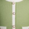imageGRACE KARIN Girls Sweater Fall Dress Long Sleeve Knit A Line Contrast Casual Winter Dresses 614YLight Green