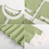 imageGRACE KARIN Girls Sweater Fall Dress Long Sleeve Knit A Line Contrast Casual Winter Dresses 614YLight Green