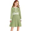 imageGRACE KARIN Girls Sweater Fall Dress Long Sleeve Knit A Line Contrast Casual Winter Dresses 614YLight Green