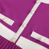 imageGRACE KARIN Girls Sweater Fall Dress Long Sleeve Knit A Line Contrast Casual Winter Dresses 614YRose Purple