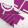 imageGRACE KARIN Girls Sweater Fall Dress Long Sleeve Knit A Line Contrast Casual Winter Dresses 614YRose Purple
