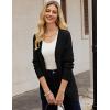 imageGRACE KARIN Long Cardigans for Women 2025 Cable Knit Cardigan Sweaters with Pockets Early Fall Fashion 2025Black
