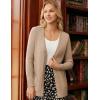imageGRACE KARIN Long Cardigans for Women 2025 Cable Knit Cardigan Sweaters with Pockets Early Fall Fashion 2025Khaki
