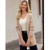 imageGRACE KARIN Long Cardigans for Women 2025 Cable Knit Cardigan Sweaters with Pockets Early Fall Fashion 2025Khaki