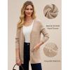 imageGRACE KARIN Long Cardigans for Women 2025 Cable Knit Cardigan Sweaters with Pockets Early Fall Fashion 2025Khaki