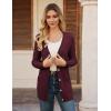 imageGRACE KARIN Long Cardigans for Women 2025 Cable Knit Cardigan Sweaters with Pockets Early Fall Fashion 2025Red