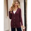 imageGRACE KARIN Long Cardigans for Women 2025 Cable Knit Cardigan Sweaters with Pockets Early Fall Fashion 2025Red
