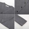 imageGRACE KARIN Long Sleeve Cardigan Sweaters for Women Button Up Knit Blazer Lightweight Business Casual Peplum TopsGrey