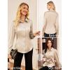 imageGRACE KARIN Satin Blouses for Women Long Sleeve Business Shirt Work Dressy Casual Tops Professional Office OutfitBeige