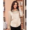 imageGRACE KARIN Satin Blouses for Women Long Sleeve Business Shirt Work Dressy Casual Tops Professional Office OutfitBeige