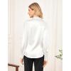 imageGRACE KARIN Satin Blouses for Women Long Sleeve Business Shirt Work Dressy Casual Tops Professional Office OutfitWhite
