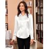 imageGRACE KARIN Satin Blouses for Women Long Sleeve Business Shirt Work Dressy Casual Tops Professional Office OutfitWhite