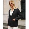 imageGRACE KARIN Sweater Blazers for Women Business Casual Long Sleeve Open Front Lapel Sweatshirt Blazer Suit Jacket with PocketsBlack