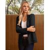 imageGRACE KARIN Sweater Blazers for Women Business Casual Long Sleeve Open Front Lapel Sweatshirt Blazer Suit Jacket with PocketsBlack