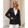 imageGRACE KARIN Sweater Blazers for Women Business Casual Long Sleeve Open Front Lapel Sweatshirt Blazer Suit Jacket with PocketsBlack