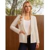 imageGRACE KARIN Sweater Blazers for Women Business Casual Long Sleeve Open Front Lapel Sweatshirt Blazer Suit Jacket with PocketsIvory