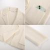imageGRACE KARIN Sweater Blazers for Women Business Casual Long Sleeve Open Front Lapel Sweatshirt Blazer Suit Jacket with PocketsIvory