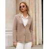 imageGRACE KARIN Sweater Blazers for Women Business Casual Long Sleeve Open Front Lapel Sweatshirt Blazer Suit Jacket with PocketsKhaki