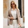 imageGRACE KARIN Sweater Blazers for Women Business Casual Long Sleeve Open Front Lapel Sweatshirt Blazer Suit Jacket with PocketsKhaki