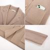 imageGRACE KARIN Sweater Blazers for Women Business Casual Long Sleeve Open Front Lapel Sweatshirt Blazer Suit Jacket with PocketsKhaki