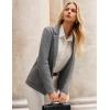 imageGRACE KARIN Sweater Blazers for Women Business Casual Long Sleeve Open Front Lapel Sweatshirt Blazer Suit Jacket with PocketsMedium Grey