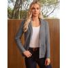 imageGRACE KARIN Sweater Blazers for Women Business Casual Long Sleeve Open Front Lapel Sweatshirt Blazer Suit Jacket with PocketsMedium Grey