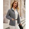 imageGRACE KARIN Sweater Blazers for Women Business Casual Long Sleeve Open Front Lapel Sweatshirt Blazer Suit Jacket with PocketsMedium Grey