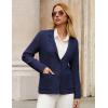 imageGRACE KARIN Sweater Blazers for Women Business Casual Long Sleeve Open Front Lapel Sweatshirt Blazer Suit Jacket with PocketsNavy Blue