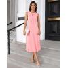 imageGRACE KARIN Women 2025 Summer Work Dress Sleeveless Tie Waist Elegant Party Cocktail A Line Flowy Midi Dresses with PocketsLight Pink